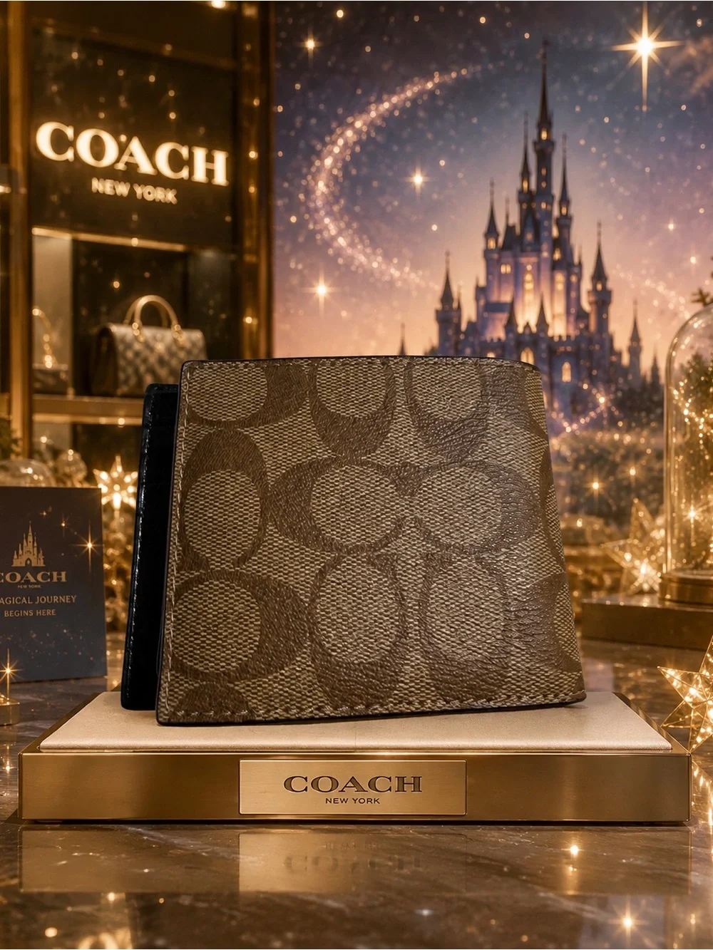 COACH Disney x Coach 3-in-1 Wallet in Signature Canvas with Patche